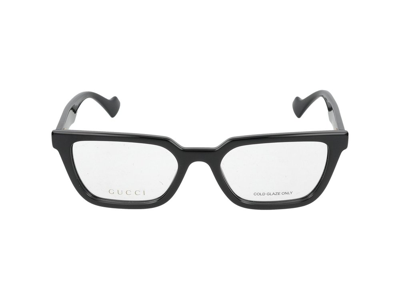 Gucci Eyewear Rectangular Frame Glasses In Black