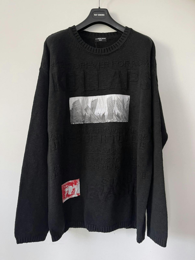 Pre-owned Raf Simons Peter De Potter Edition 'kollaps' Patches Sweater In Black