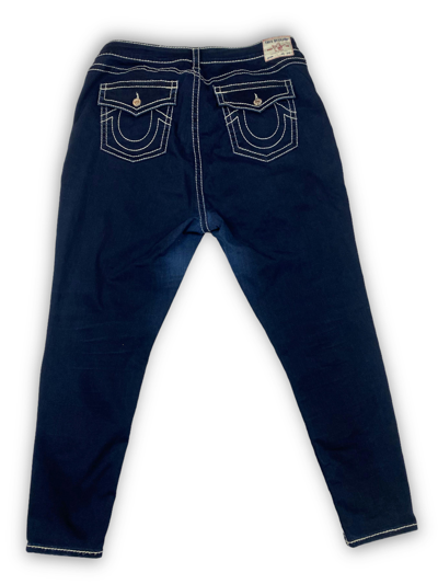 Pre-owned Jean X True Religion Vintage True Religion Oversize Navy Denim Jeans Y2k M554 In Deep Navy Denim