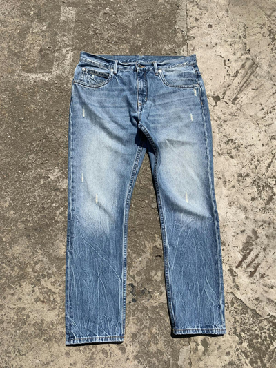 Pre-owned Helmut Lang Distressed Denim Jeans In Blue