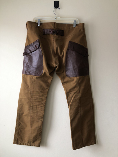 Pre-owned Comme Des Garcons X Junya Watanabe Comme Des Garçons Man Leather Pocket Pants In Brown
