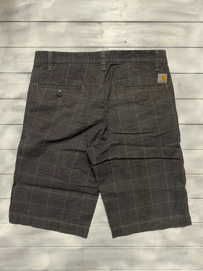 Pre-owned Avant Garde X Carhartt Checkered Shorts Carhartt Y2k Style In Grey