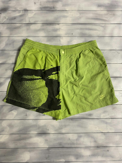 Pre-owned Nike X Vintage Nike Court Challenge Shorts. 90' Drill Swoosh In Green