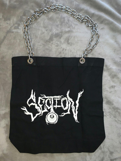 Pre-owned Section 8 New Bondage Chain Tote Bag In Black
