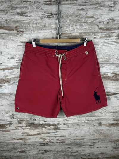 Pre-owned Polo Ralph Lauren X Vintage Mens Vintage Polo Ralph Laurent Shorts Luxury Streetwear Y2k In Red