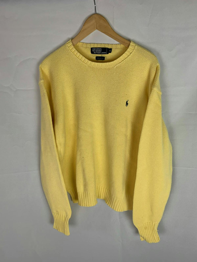 Pre-owned Coloured Cable Knit Sweater X Polo Ralph Lauren Frame Knit Sweater In Yellow