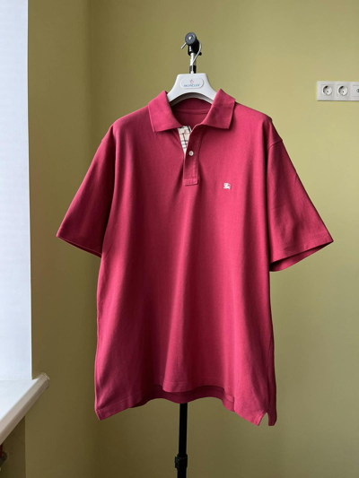 Pre-owned Burberry X Vintage Burberry Polo Shirts In Pink