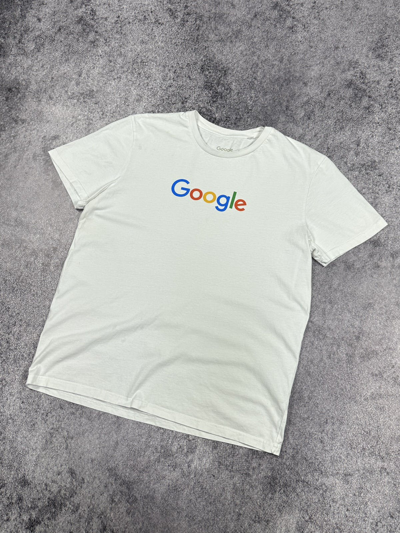 Pre-owned Archival Clothing X Avant Garde Y2k Google Logo T-shirt Streetwear Style Usa Vintage M In White