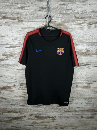 Pre-owned F C Barcelona X Nike Mens Vintage Nike Fc Barcelona T Shirt Y2k Soccer Jersey 90's In Black