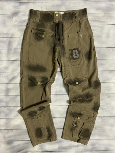 Pre-owned Avant Garde Pants Japanese Multipocket Style. Avant-garde In Hakki