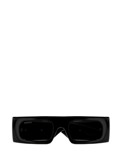 Gucci Eyewear Rectangular Frame Sunglasses In Black