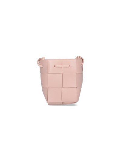 Bottega Veneta Cassette Mini Bucket Bag In Pink