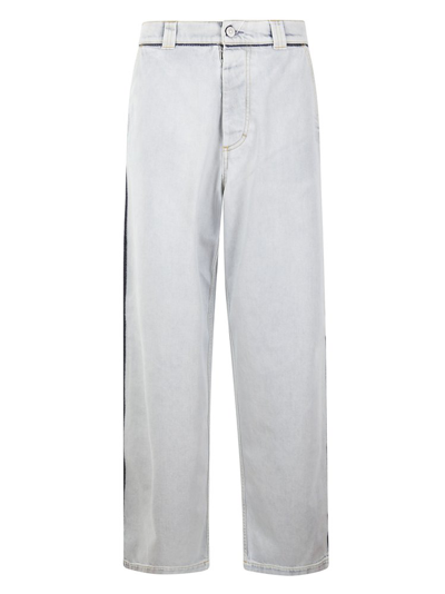 Maison Margiela Blue Straight-leg Jeans In Bianco