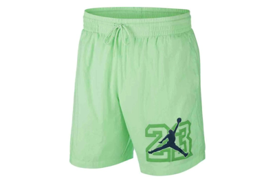 Pre-owned Nike Jordan Legacy Aj13 Poolside Shorts Illusion Green