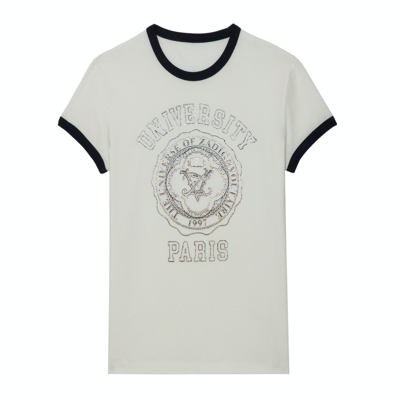 Zadig & Voltaire T-shirt Walk University Strass Judo In White