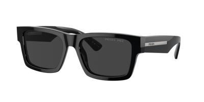 Prada Man Sunglass Pr 25zs In Polarized Black
