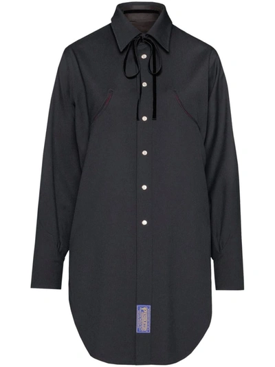 Maison Margiela Pendleton Reversible Shirt In Black