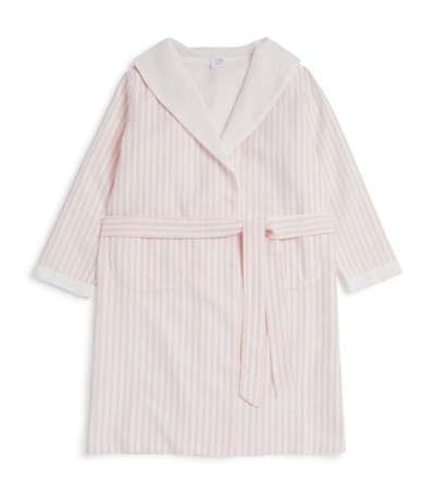 Amiki Kids' Emma Striped Dressing Gown (4-12 Years) In Pink
