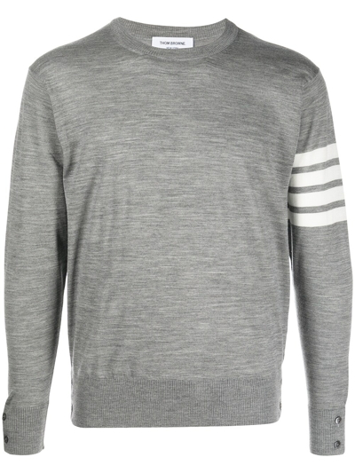 Thom Browne 4bar Wool Jumper In Grey