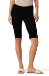 Hudson Amelia Cutoff Denim Bermuda Shorts In Black In Black