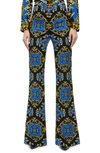 ALICE AND OLIVIA TEENY TAPESTRY PRINT FLARE BOOTCUT PANTS