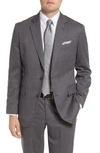 Nordstrom Tech-smart Trim Fit Stretch Wool Sport Coat In Grey Charcoal