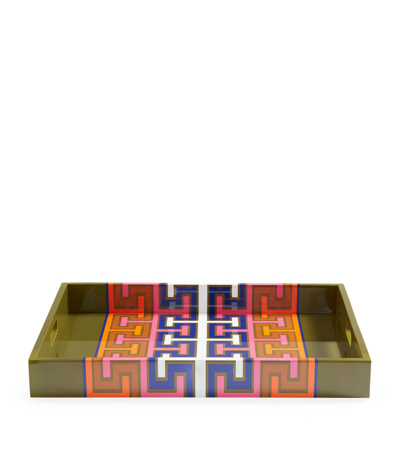 Jonathan Adler Lacquered Madrid Tray In Multi