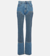 AREA CRYSTAL-EMBELLISHED HIGH-RISE STRAIGHT JEANS