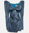 VIVIENNE WESTWOOD BOW-DETAIL CHECKED MINIDRESS