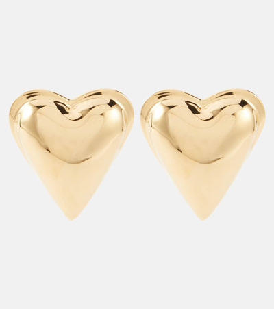 Alaïa Heart Earrings In Gold