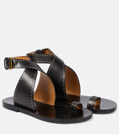 Isabel Marant Jools Studded Leather Sandals In Black