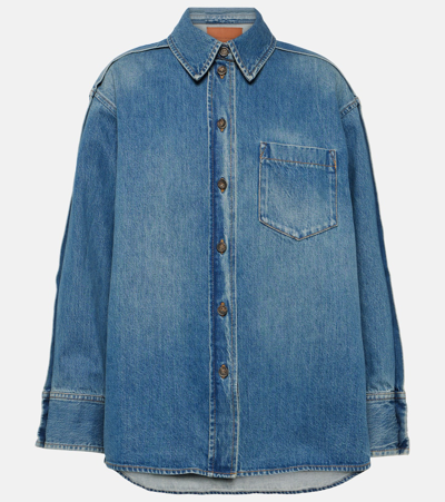 Victoria Beckham Pintucked Denim Shirt