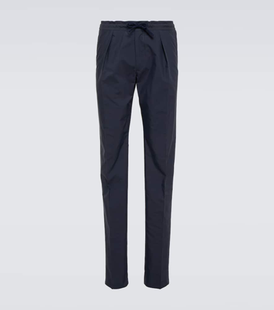 Incotex Cotton-blend Slim Pants In Blue