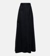 PLAN C MID-RISE COTTON MAXI SKIRT