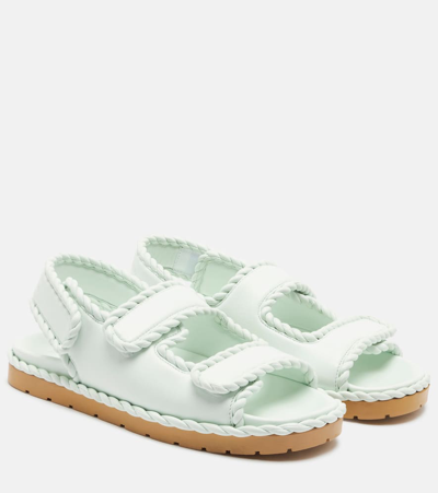 Bottega Veneta Lambskin Jack Slingback Sandals In Azul Claro