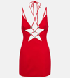 Area Star Cutout Mini Dress Scarlet S