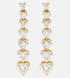 SHAY JEWELRY 7 HEART 18KT GOLD DROP EARRINGS WITH DIAMONDS