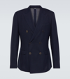Dolce & Gabbana Double-breasted Virgin Wool Blazer In Blue