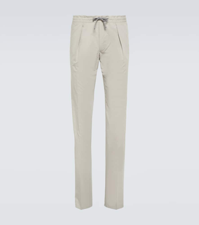 Incotex Cotton-blend Slim Pants In Grey