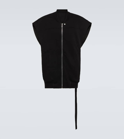 Rick Owens Drkshdw Oversized Cotton Jersey Waistcoat In Black