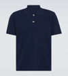 Jacquemus Short Sleeve Knit Polo With Classic Collar In Blue