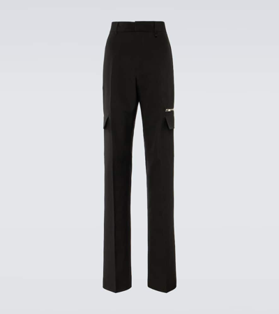 Givenchy Virgin Wool Straight Pants In Grey