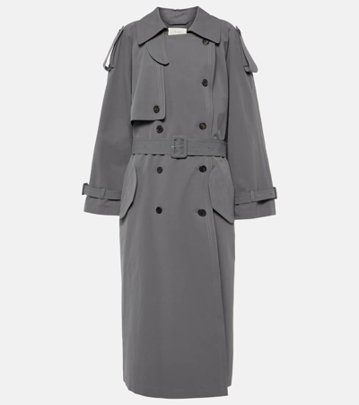 The Row Avio Cotton Trench Coat In Cadet