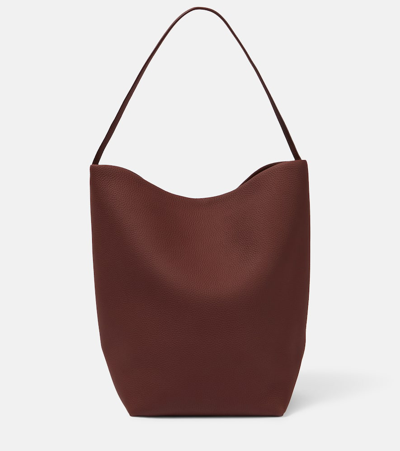 The Row Brown Leather Large N/s Park Shopping Bag