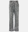 BLAZÉ MILANO BLAZÉ MILANO FOX SEQUINED STRAIGHT PANTS