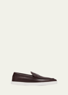 Christian Louboutin Men's Varsiboat Leather Boat Shoes In Expresso
