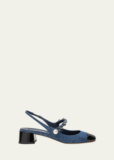 Miu Miu Scarpe Con Tacco-38.5 Nd  Female In Blue