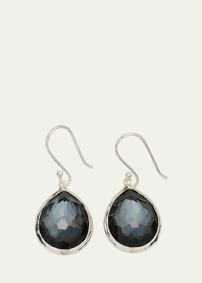 Ippolita Small Teardrop Earrings In Sterling Silver In Hematite