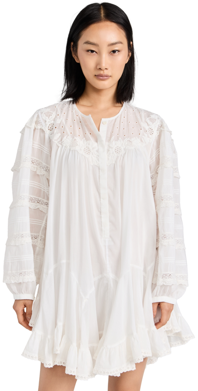 Isabel Marant Gyliane' Dress In White Silk Blend