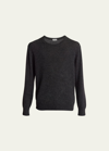 SAINT LAURENT MEN'S CASHMERE-SILK SWEATER